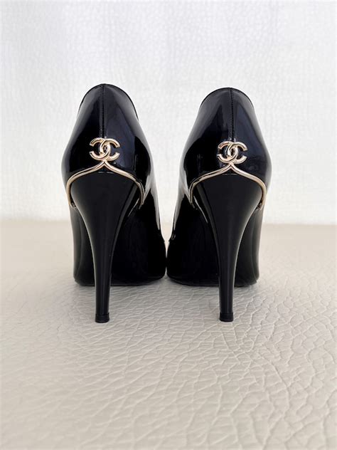 chanel peep toe heels